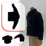 Maxbell 1/6 Male Figure Coat Dress up Stylish Doll Jacket for 12 inch Action Figures Black