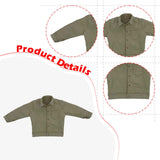 Maxbell 1/6 Male Figure Coat Dress up Stylish Doll Jacket for 12 inch Action Figures Khaki