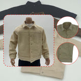 Maxbell 1/6 Male Figure Coat Dress up Stylish Doll Jacket for 12 inch Action Figures Khaki