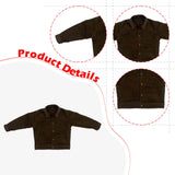 Maxbell 1/6 Male Figure Coat Dress up Stylish Doll Jacket for 12 inch Action Figures Brown