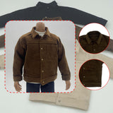 Maxbell 1/6 Male Figure Coat Dress up Stylish Doll Jacket for 12 inch Action Figures Brown
