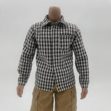 Maxbell 1/6 Scale Action Figure Clothes Plaid Shirt Dress up for 12" Male Body Dolls