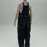 Maxbell 1:6 Short Sleeve Bib Overalls Suit Cloth for 12 inch Figures Body Doll Model black pants