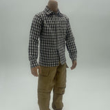 Maxbell 1/6 Scale Action Figure Clothes Plaid Shirt Trousers suits for 12" Male Body