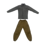 Maxbell 1/6 Scale Action Figure Clothes Plaid Shirt Trousers suits for 12" Male Body