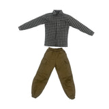 Maxbell 1/6 Scale Action Figure Clothes Plaid Shirt Trousers suits for 12" Male Body