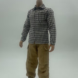 Maxbell 1/6 Scale Action Figure Clothes Plaid Shirt Trousers suits for 12" Male Body