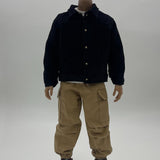 Maxbell 1:6 Scale Action Figure Clothes Corduroy suits Doll Costume for 12 inch Male Black