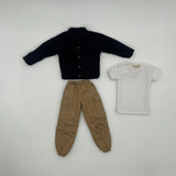 Maxbell 1:6 Scale Action Figure Clothes Corduroy suits Doll Costume for 12 inch Male Black