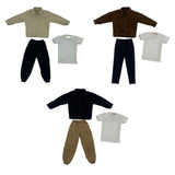 Maxbell 1:6 Scale Action Figure Clothes Corduroy suits Doll Costume for 12 inch Male Black