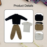 Maxbell 1:6 Scale Action Figure Clothes Corduroy suits Doll Costume for 12 inch Male Black