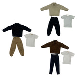 Maxbell 1:6 Scale Action Figure Clothes Corduroy suits Doll Costume for 12 inch Male Black