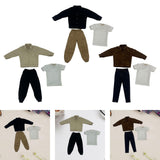 Maxbell 1:6 Scale Action Figure Clothes Corduroy suits Doll Costume for 12 inch Male Black