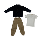 Maxbell 1:6 Scale Action Figure Clothes Corduroy suits Doll Costume for 12 inch Male Black