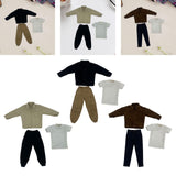 Maxbell 1:6 Scale Action Figure Clothes Corduroy suits Doll Costume for 12 inch Male Black