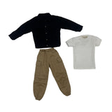 Maxbell 1:6 Scale Action Figure Clothes Corduroy suits Doll Costume for 12 inch Male Black