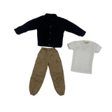 Maxbell 1:6 Scale Action Figure Clothes Corduroy suits Doll Costume for 12 inch Male Black