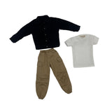 Maxbell 1:6 Scale Action Figure Clothes Corduroy suits Doll Costume for 12 inch Male Black