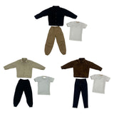 Maxbell 1:6 Scale Action Figure Clothes Corduroy suits Doll Costume for 12 inch Male Black