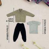 Maxbell 1:6 Scale Action Figure Clothes Corduroy suits Doll Costume for 12 inch Male Khaki