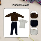 Maxbell 1:6 Scale Action Figure Clothes Corduroy suits Doll Costume for 12 inch Male Brown