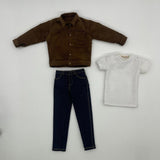 Maxbell 1:6 Scale Action Figure Clothes Corduroy suits Doll Costume for 12 inch Male Brown
