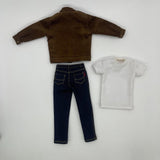 Maxbell 1:6 Scale Action Figure Clothes Corduroy suits Doll Costume for 12 inch Male Brown