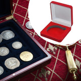 Maxbell Challenge Coin Box for Collector Collection Case for Challenge Display Medal Red