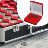 Maxbell Challenge Coin Box for Collector Collection Case for Challenge Display Medal Red