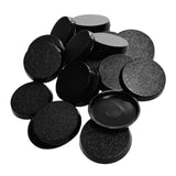 Maxbell Model Bases for Table Games Textured Circular Black Desktop Figurine Display 20pcs