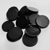 Maxbell Model Bases for Table Games Textured Circular Black Desktop Figurine Display 20pcs