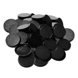 Maxbell Model Bases for Table Games Textured Circular Black Desktop Figurine Display 50pcs