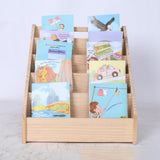 Maxbell Kids Bookshelf Wood Card Display Stand for Coloring Books Magazines Kid Room