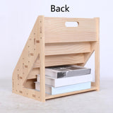 Maxbell Kids Bookshelf Wood Card Display Stand for Coloring Books Magazines Kid Room