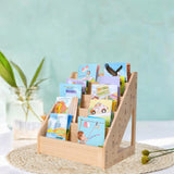 Maxbell Kids Bookshelf Wood Card Display Stand for Coloring Books Magazines Kid Room