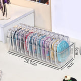 Maxbell Press on Nail Storage Box Set Clear Business Multipurpose Nail Art Organizer Long Box