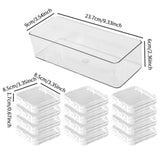 Maxbell Press on Nail Storage Box Set Clear Business Multipurpose Nail Art Organizer Long Box