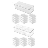 Maxbell Press on Nail Storage Box Set Clear Business Multipurpose Nail Art Organizer Long Box