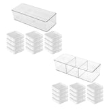 Maxbell Press on Nail Storage Box Set Clear Business Multipurpose Nail Art Organizer Long Box