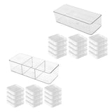 Maxbell Press on Nail Storage Box Set Clear Business Multipurpose Nail Art Organizer Long Box