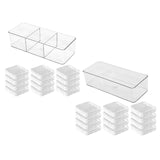Maxbell Press on Nail Storage Box Set Clear Business Multipurpose Nail Art Organizer Long Box