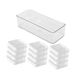Maxbell Press on Nail Storage Box Set Clear Business Multipurpose Nail Art Organizer Long Box