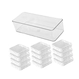 Maxbell Press on Nail Storage Box Set Clear Business Multipurpose Nail Art Organizer Long Box