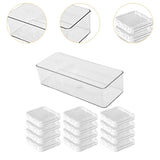 Maxbell Press on Nail Storage Box Set Clear Business Multipurpose Nail Art Organizer Long Box