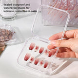 Maxbell Press on Nail Storage Box Set Clear Business Multipurpose Nail Art Organizer Long Box
