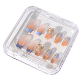 Maxbell Press on Nail Storage Box Set Clear Business Multipurpose Nail Art Organizer Divided Long Box