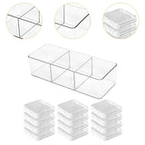 Maxbell Press on Nail Storage Box Set Clear Business Multipurpose Nail Art Organizer Divided Long Box