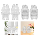 Maxbell 2Pcs Doll Display Case Convenient Accessory Lightweight Pendant Storage Case Standing 10.5cmx17cm