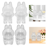 Maxbell 2Pcs Doll Display Case Convenient Accessory Lightweight Pendant Storage Case Standing 10.5cmx17cm