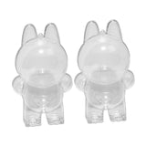 Maxbell 2Pcs Doll Display Case Convenient Accessory Lightweight Pendant Storage Case Standing 10.5cmx17cm